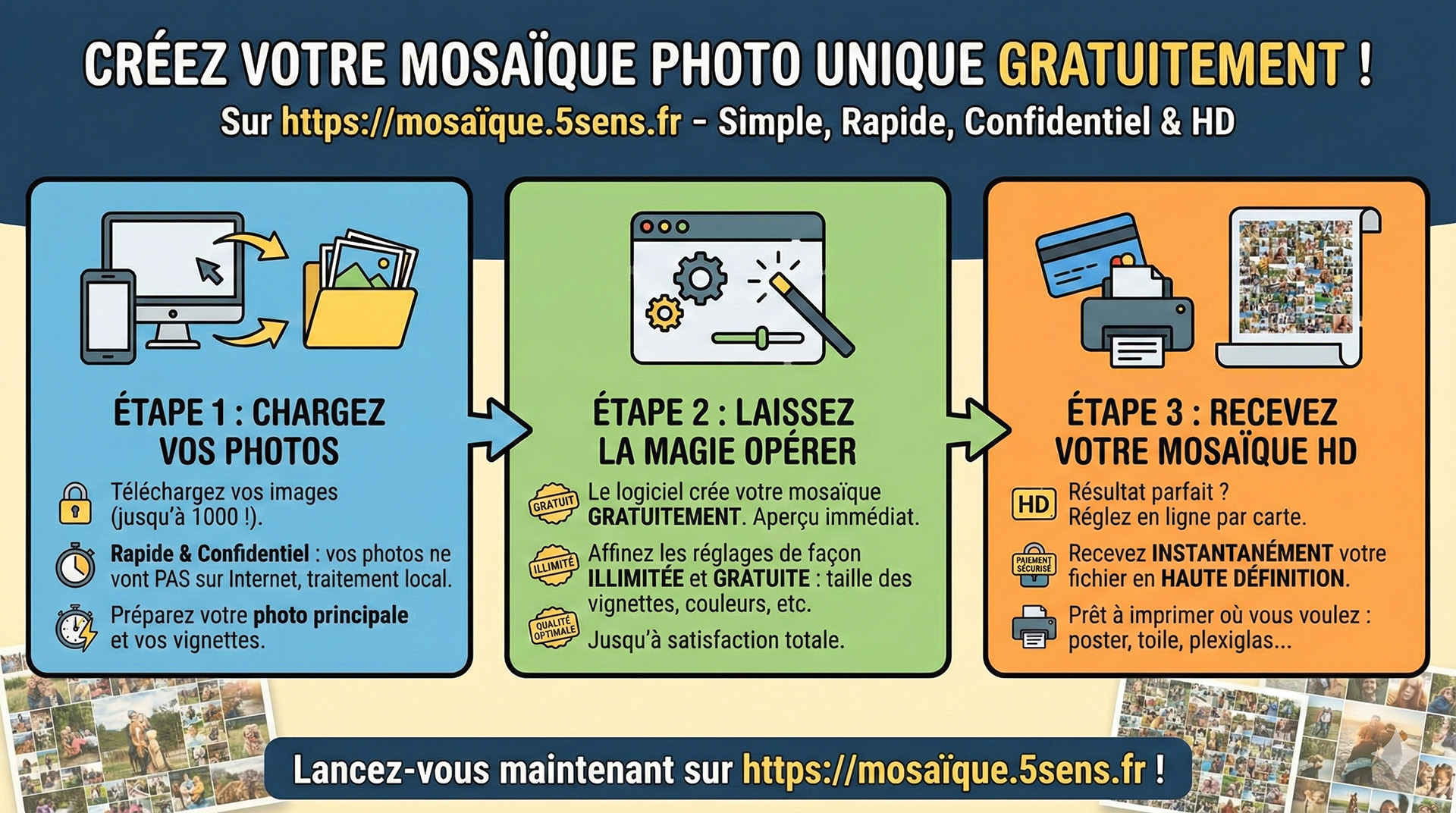 Exemple de mosaïque photo créative