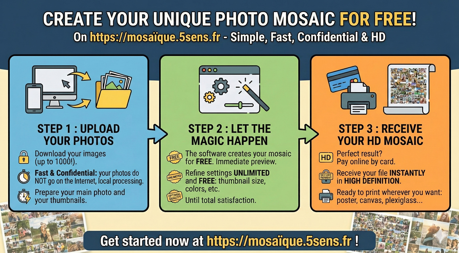 Creative photo mosaic example